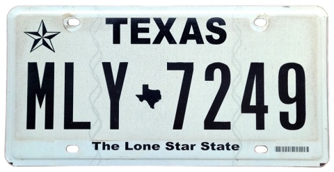 Texas - tablica z USA