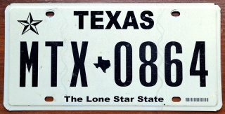 Texas - tablica z USA