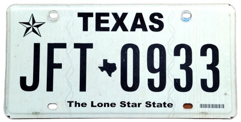 Texas - tablica z USA