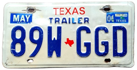 Texas - tablica z USA