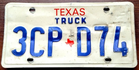 Texas - tablica z USA