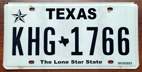 Texas - tablica z USA