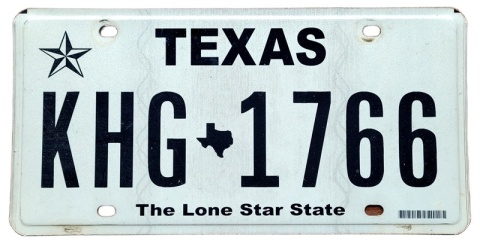 Texas - tablica z USA