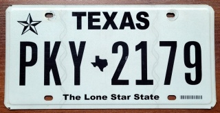 Texas - tablica z USA