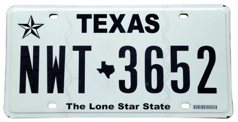 Texas - tablica z USA