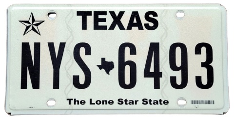Texas - tablica z USA