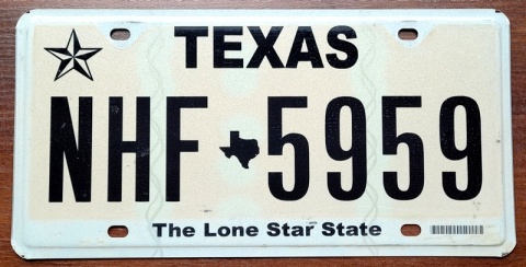 Texas - tablica z USA