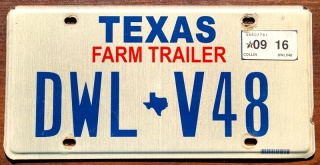 Texas - tablica z USA
