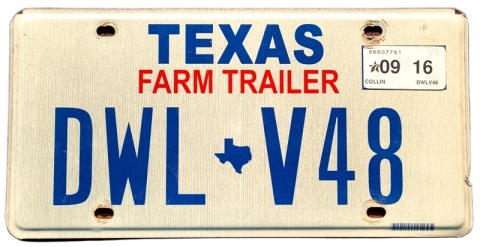 Texas - tablica z USA