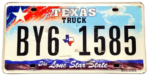 Texas - tablica z USA