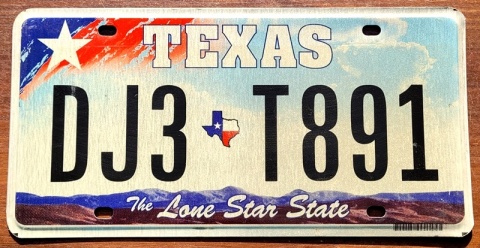 Texas - tablica z USA