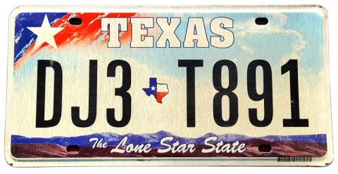 Texas - tablica z USA