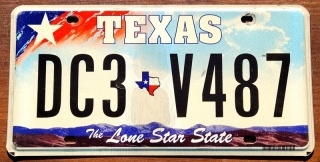 Texas - tablica z USA