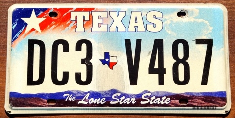 Texas - tablica z USA
