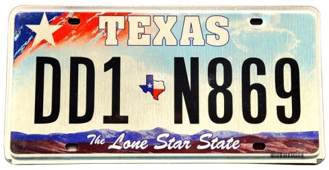 Texas - tablica z USA