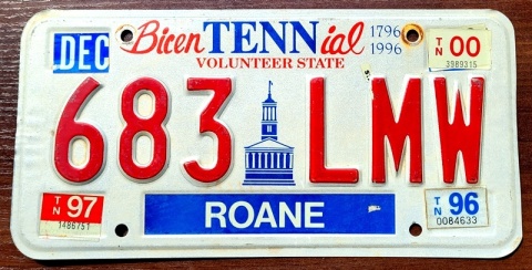Tennessee 1997 - tablica z USA