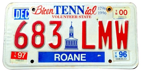 Tennessee 1997 - tablica z USA