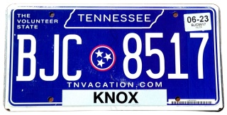 Tennessee 2023 - tablica z USA