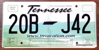 Tennessee - tablica z USA