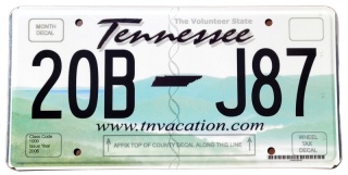 Tennessee - tablica z USA