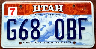 Utah - tablica z USA