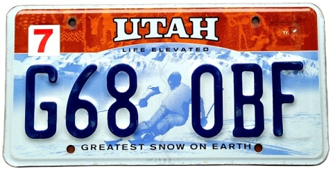 Utah - tablica z USA