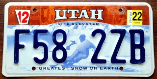 Utah 2022- tablica z USA