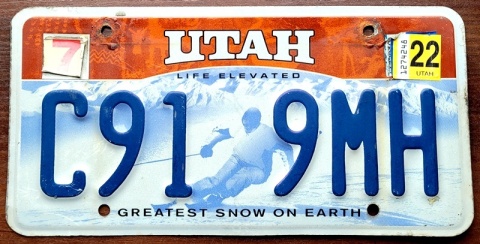 Utah 2022 - tablica z USA