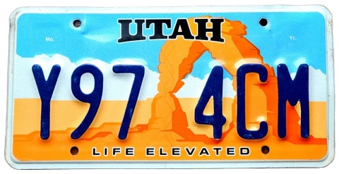 Utah - tablica z USA