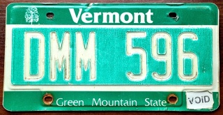 Vermont - tablica z USA