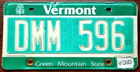 Vermont - tablica z USA