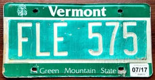 Vermont 2017 - tablica z USA