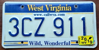 West Virginia 2019 - tablica z USA