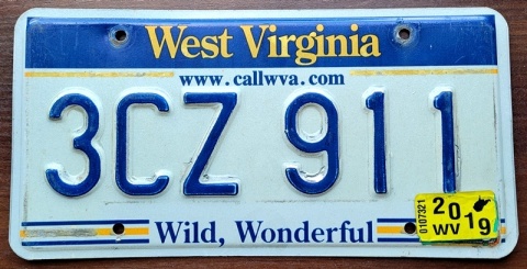 West Virginia 2019 - tablica z USA