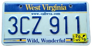West Virginia 2019 - tablica z USA