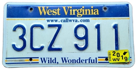 West Virginia 2019 - tablica z USA
