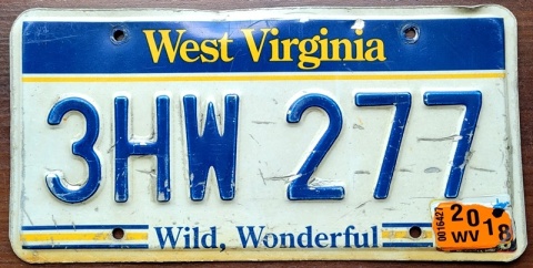 West Virginia 2018 - tablica z USA