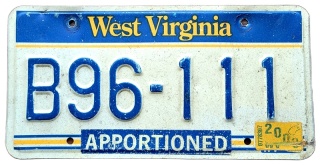 West Virginia 2003 - tablica z USA