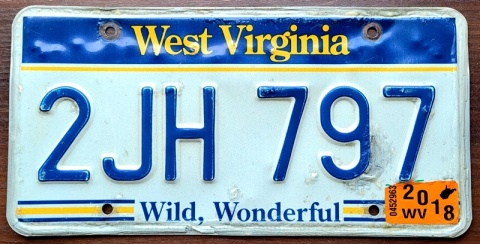 West Virginia 2018 - tablica z USA