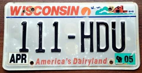 Wisconsin 2005 - tablica z USA