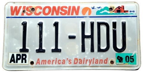Wisconsin 2005 - tablica z USA