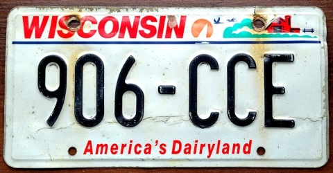 Wisconsin - tablica z USA