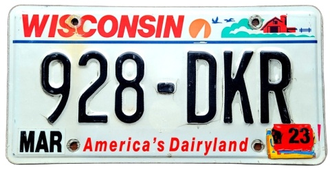 Wisconsin 2023 - tablica z USA