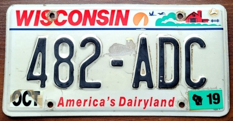 Wisconsin 2019 - tablica z USA