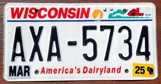 Wisconsin 2025 - tablica z USA
