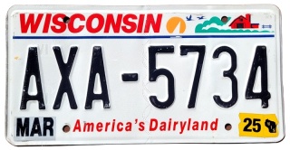Wisconsin 2025 - tablica z USA
