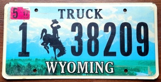 Wyoming 2017 - tablica z USA