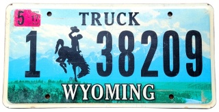 Wyoming 2017 - tablica z USA