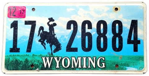 Wyoming 2017 - tablica z USA
