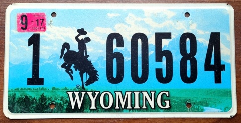 Wyoming 2017 - tablica z USA